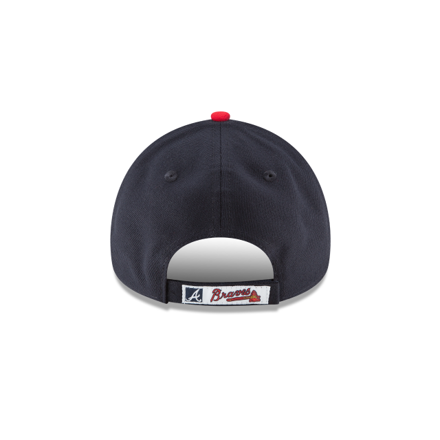 Atlanta Braves MLB New Era Casquette réglable alternative 9Forty League rouge marine pour hommes