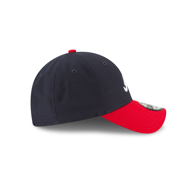 Atlanta Braves MLB New Era Casquette réglable alternative 9Forty League rouge marine pour hommes