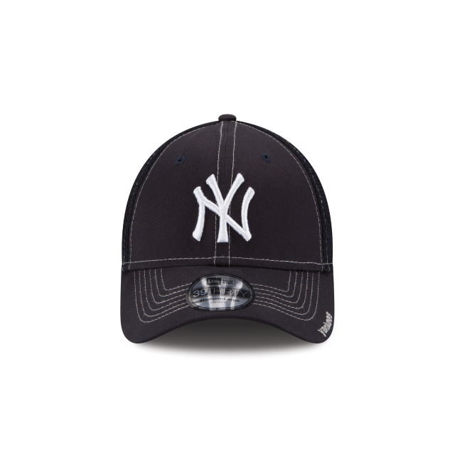 New York Yankees MLB New Era Casquette bleu marine 39Thirty Neo Stretch Fit pour hommes