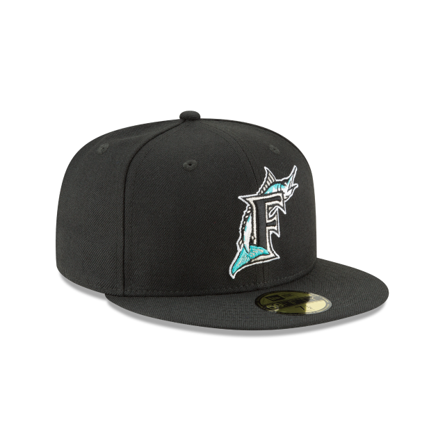 Florida Marlins MLB New Era Men's Black 59Fifty Cooperstown 1993 Wool Fitted Hat