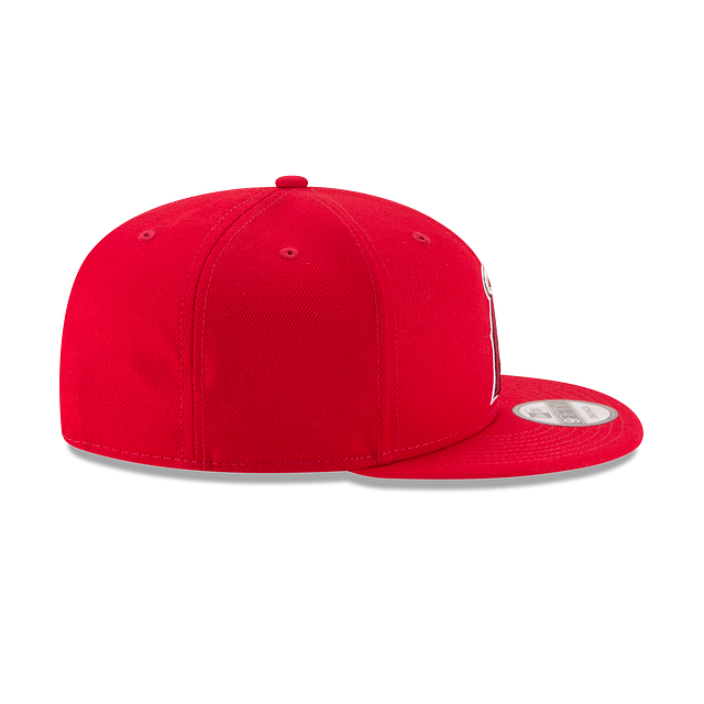 Anaheim Angels MLB New Era Men's Red White 9Fifty Team Color Basic Snapback