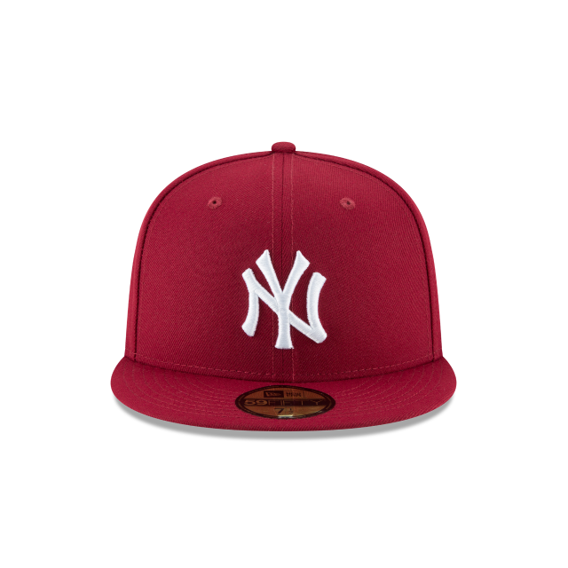 New York Yankees MLB New Era Men's Cardinal Red 59Fifty Basic Fitted Hat