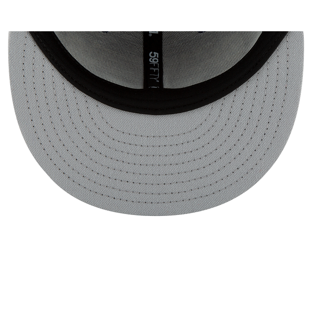 New York Yankees MLB New Era Men's Black White 59Fifty Basic Fitted Hat