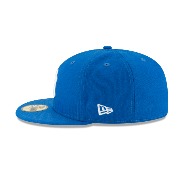 New York Yankees MLB New Era Men's Blue Azure 59Fifty Basic Fitted Hat