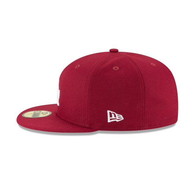 Los Angeles Dodgers MLB New Era Men's Cardinal Red 59Fifty Basic Fitted Hat