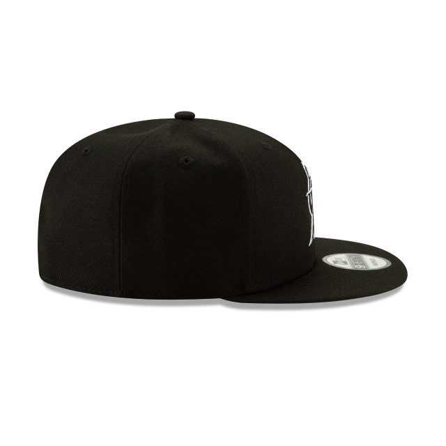 Miami Marlins MLB New Era pour hommes, noir et blanc, 9Fifty Team Color Basic Snapback