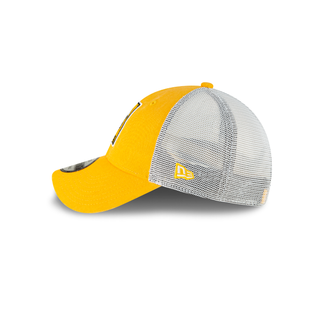 Pittsburgh Pirates MLB New Era Men's Yellow 9Forty Cooperstown Washed Trucker Adjustable Hat