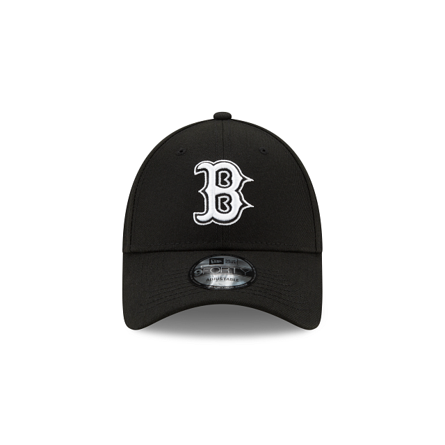 Boston Red Sox MLB New Era Men's Black White 9Forty The League Adjustable Hat