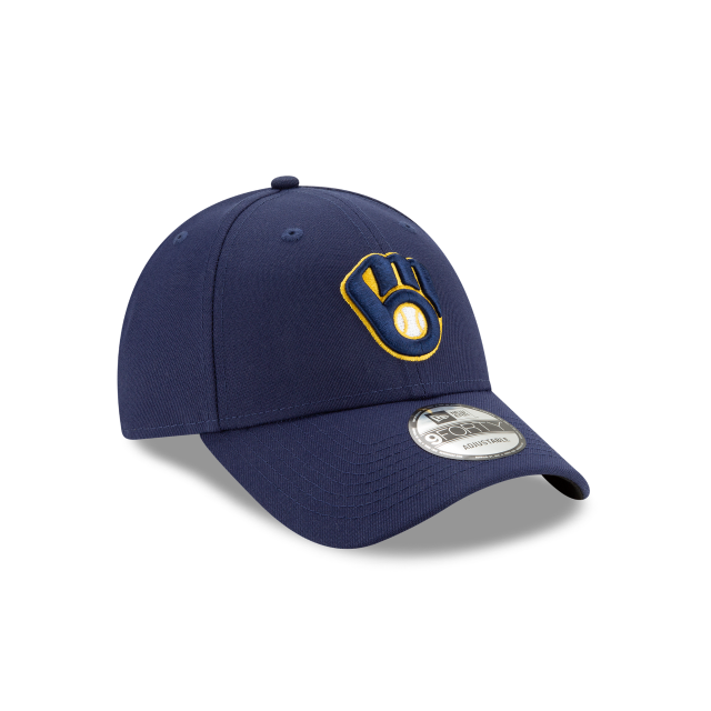 Milwaukee Brewers MLB New Era Youth Navy 9Forty The League Adjustable Hat