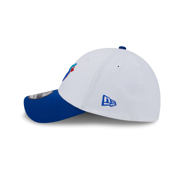 Toronto Blue Jays MLB New Era Men's White/Royal Blue 39Thirty Team Classic Cooperstown Stretch Fit Hat