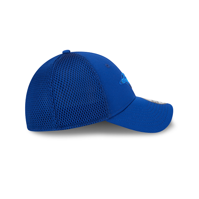 Toronto Blue Jays MLB New Era Men's Royal 39Thirty Overlap Stretch Fit Hat