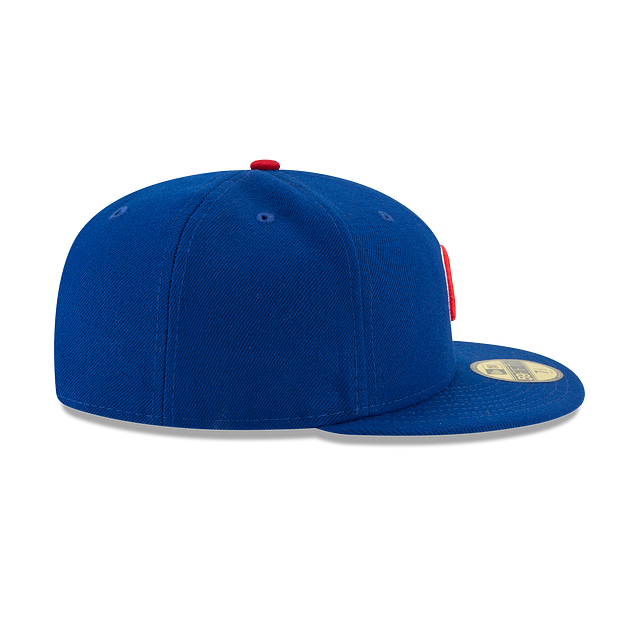 Casquette ajustée sur le terrain Royal 59Fifty des Chicago Cubs MLB New Era pour hommes