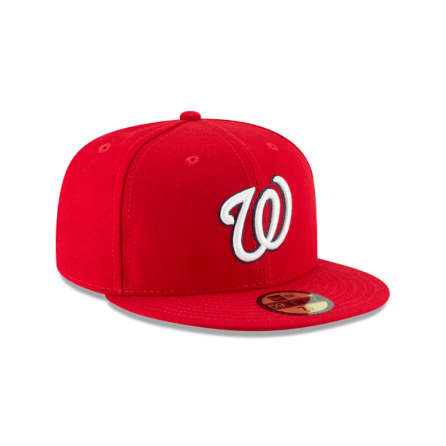 Washington Nationals MLB New Era - Casquette ajustée rouge 59Fifty Authentic Collection On Field pour hommes