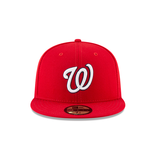 Washington Nationals MLB New Era - Casquette ajustée rouge 59Fifty Authentic Collection On Field pour hommes