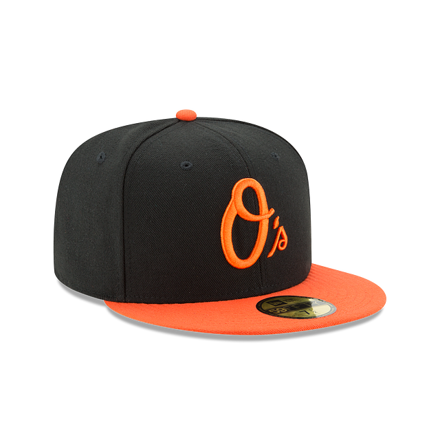 Baltimore Orioles MLB New Era Casquette ajustée alternative noire orange 59Fifty Authentic Collection pour hommes 