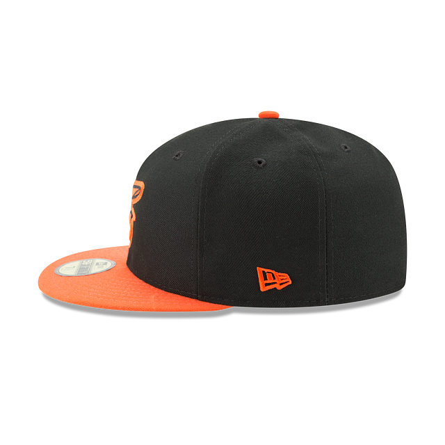 Baltimore Orioles MLB New Era Men's Black Orange 59Fifty Authentic Collection Road Fitted Hat