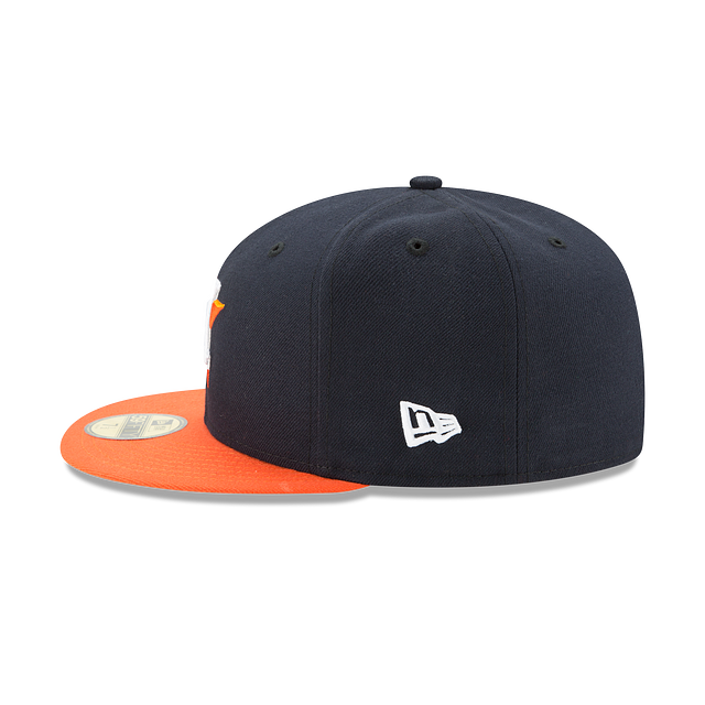 Houston Astros MLB New Era Casquette ajustée bleu marine/orange 59Fifty Authentic Collection Road pour hommes 