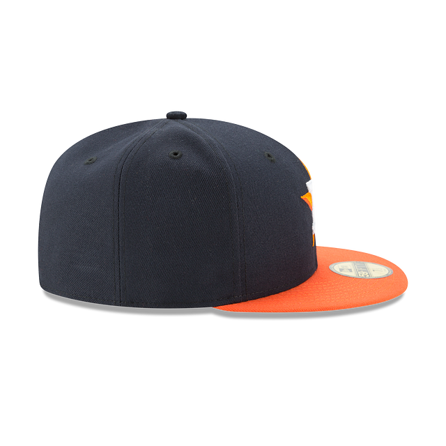 Houston Astros MLB New Era Casquette ajustée bleu marine/orange 59Fifty Authentic Collection Road pour hommes 