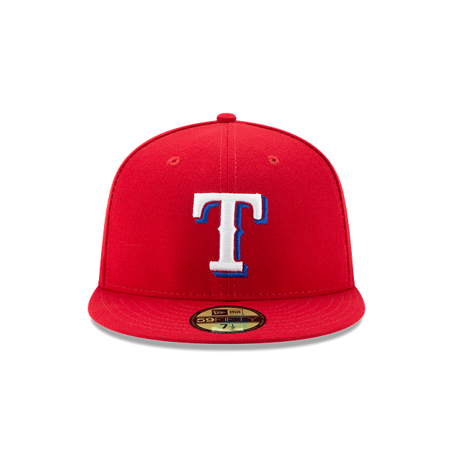 Texas Rangers MLB New Era Casquette ajustée alternative 59Fifty Authentic Collection pour hommes de coloris rouge 