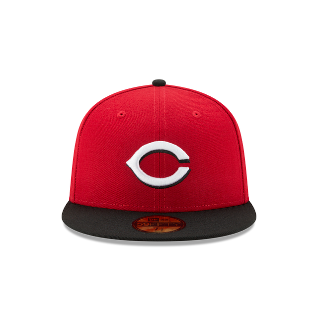 Cincinnati Reds MLB New Era Men's Red/Black 59Fifty Authentic Collection Road Fitted Hat