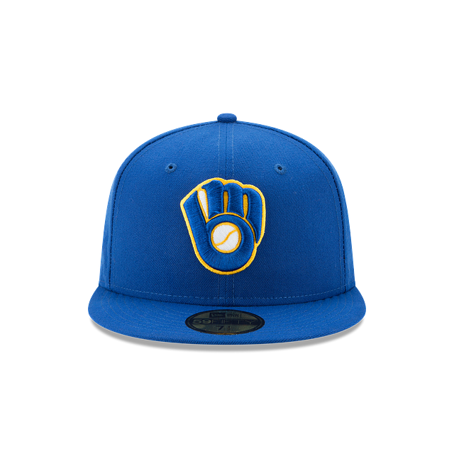 Milwaukee Brewers MLB New Era Royal 59Fifty Authentic Collection Casquette ajustée alternative pour hommes 