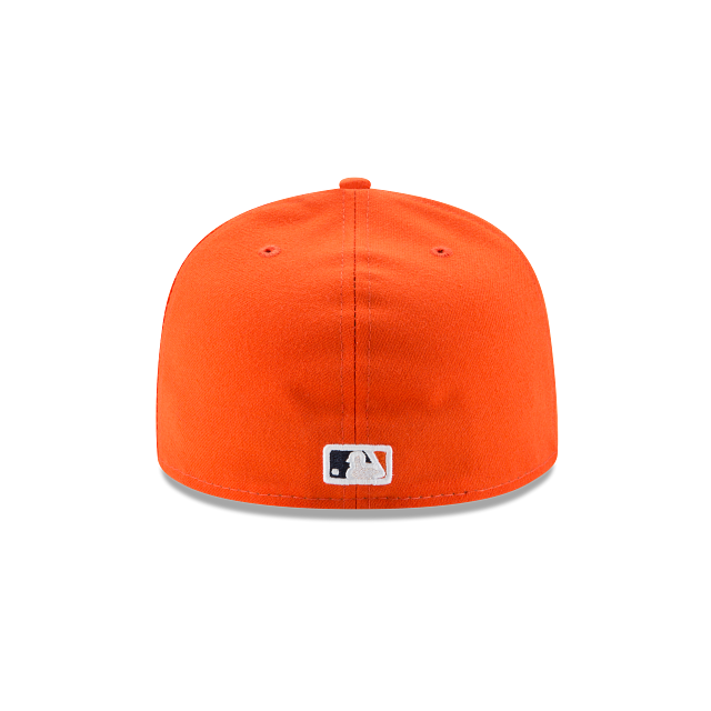 Houston Astros MLB New Era Casquette ajustée alternative orange/bleu marine 59Fifty Authentic Collection pour hommes 