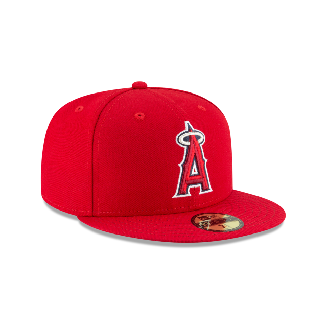 Los Angeles Angels MLB New Era Casquette ajustée 59Fifty Authentic Collection On Field pour hommes de coloris rouge 