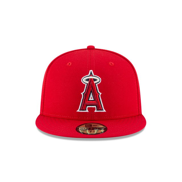 Los Angeles Angels MLB New Era Casquette ajustée 59Fifty Authentic Collection On Field pour hommes de coloris rouge 