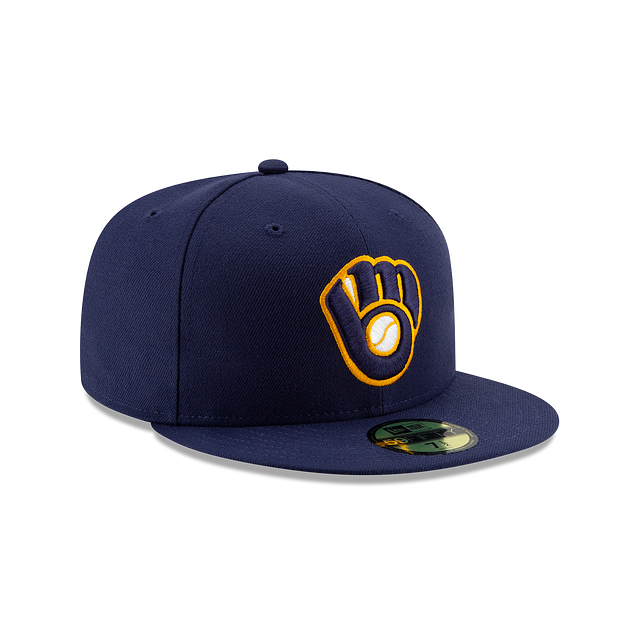 Milwaukee Brewers MLB New Era Men's Navy 59Fifty Authentic Collection Alternate Fitted Hat