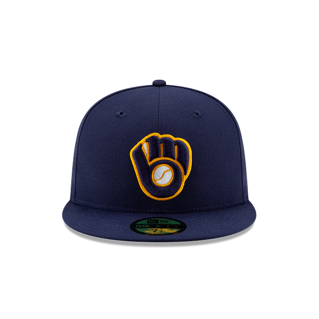 Milwaukee Brewers MLB New Era Men's Navy 59Fifty Authentic Collection Alternate Fitted Hat