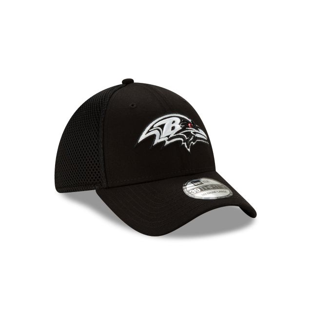 Casquette extensible 39Thirty Neo New Era Baltimore Ravens NFL pour hommes, noir/blanc