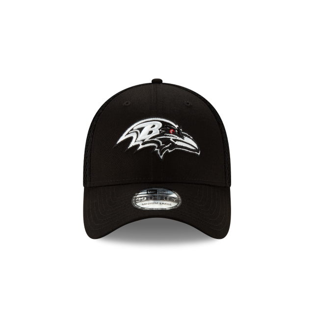 Casquette extensible 39Thirty Neo New Era Baltimore Ravens NFL pour hommes, noir/blanc