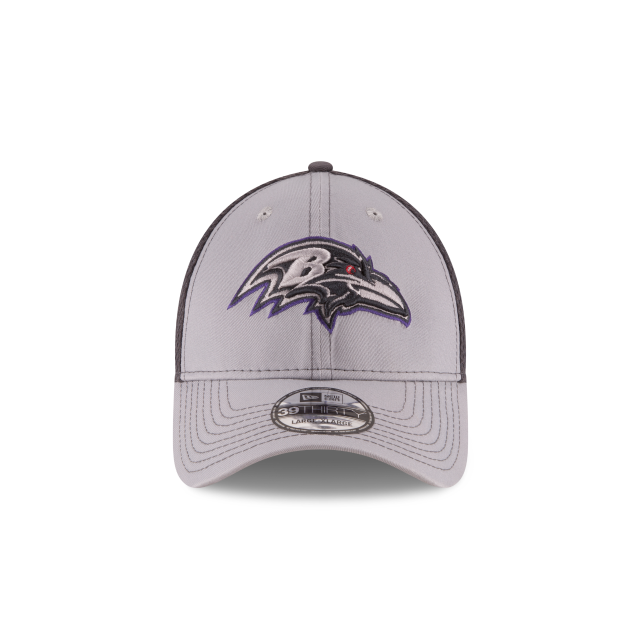 Baltimore Ravens NFL New Era Casquette extensible grise 39Thirty Greyed Out Neo 2 pour hommes