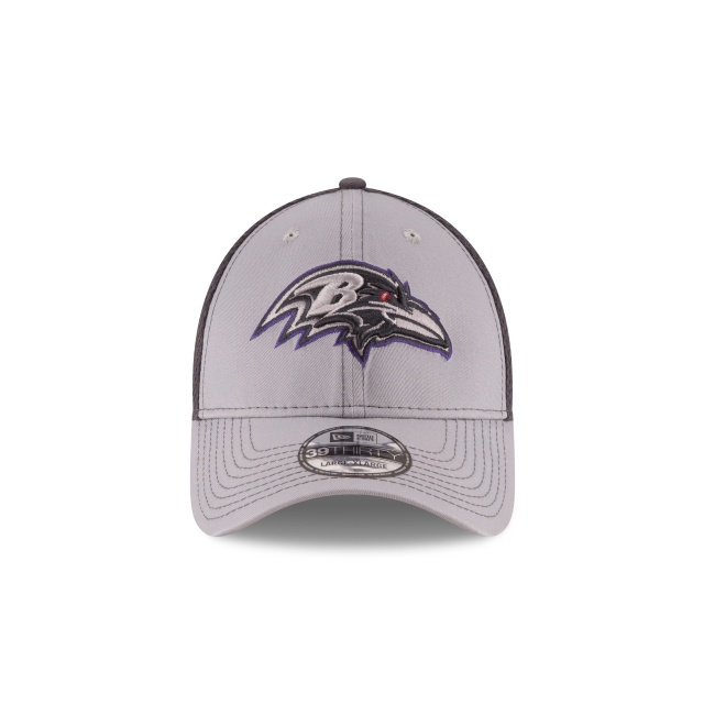 Baltimore Ravens NFL New Era Men's Grey 39Thirty Grayed Out Neo 2 Stretch Fit Hat