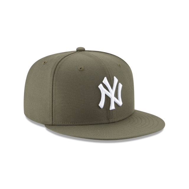 New York Yankees MLB New Era Men's Olive 59Fifty Basic Fitted Hat