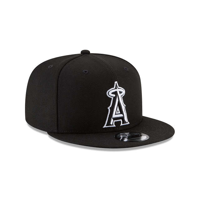 Anaheim Angels MLB New Era pour hommes, noir et blanc, 9Fifty Basic Snapback