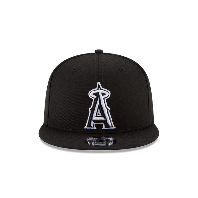 Anaheim Angels MLB New Era pour hommes, noir et blanc, 9Fifty Basic Snapback