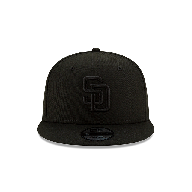 San Diego Padres MLB New Era Men's Black on Black 9Fifty Basic Snapback
