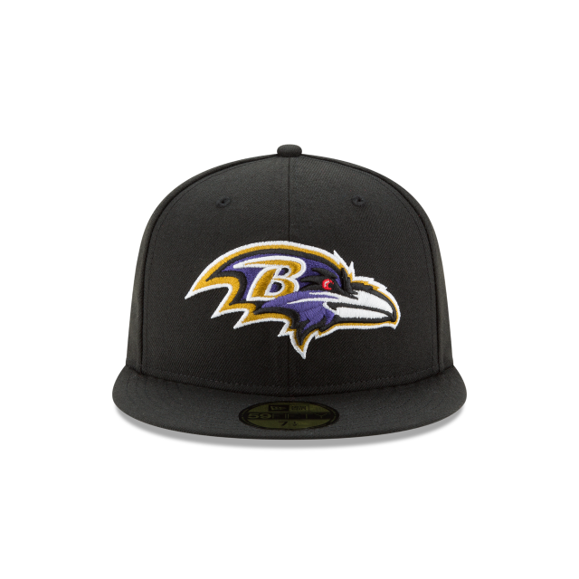 Casquette ajustée de base noire 59Fifty Team New Era des Ravens de Baltimore pour hommes