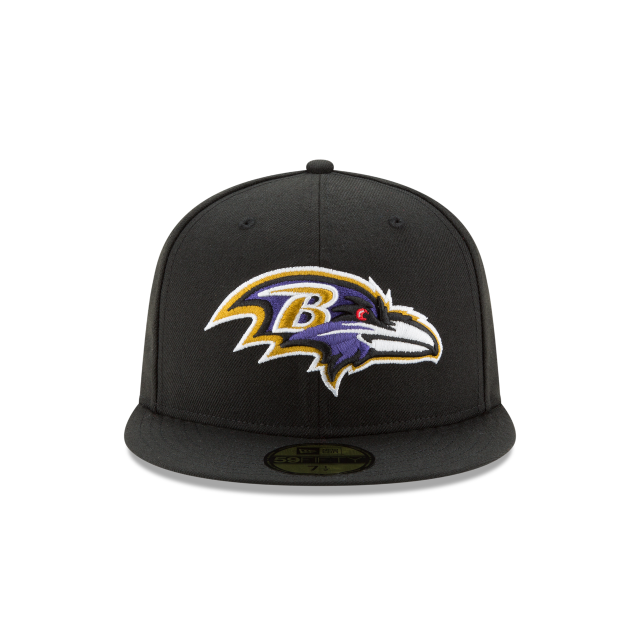 Baltimore Ravens NFL New Era Men's Black 59Fifty Team Basic Fitted Hat