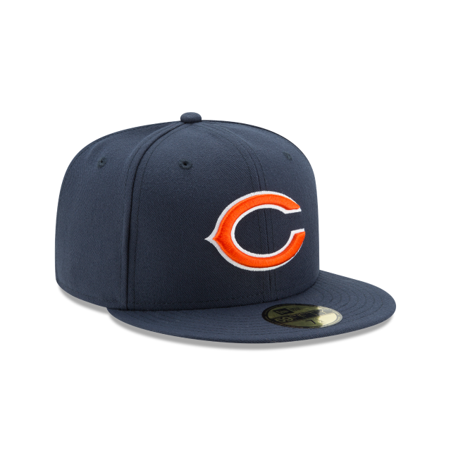 Casquette ajustée de base bleu marine 59Fifty Team New Era des Chicago Bears NFL pour hommes