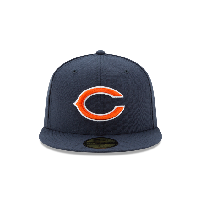 Casquette ajustée de base bleu marine 59Fifty Team New Era des Chicago Bears NFL pour hommes