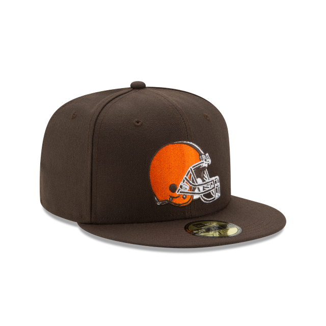 Cleveland Browns NFL New Era - Casquette ajustée marron 59Fifty Team Basic pour hommes