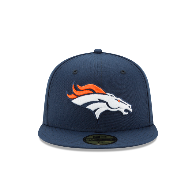 Denver Broncos NFL New Era Casquette ajustée de base bleu océan 59Fifty Team pour hommes