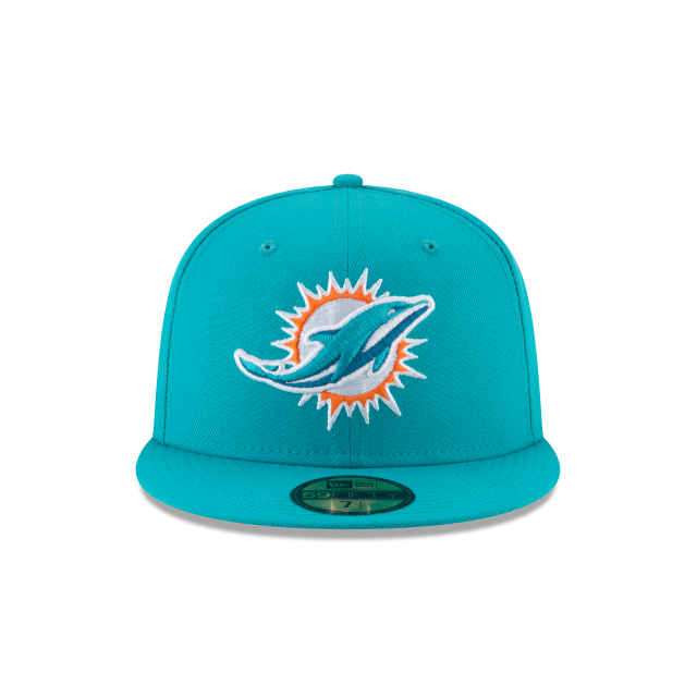 Miami Dolphins NFL New Era Men's Teal Breeze 59Fifty Team Basic Fitted Hat