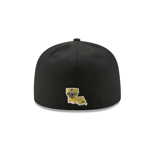 Casquette ajustée de base noire 59Fifty Team New Orleans Saints NFL New Era pour hommes