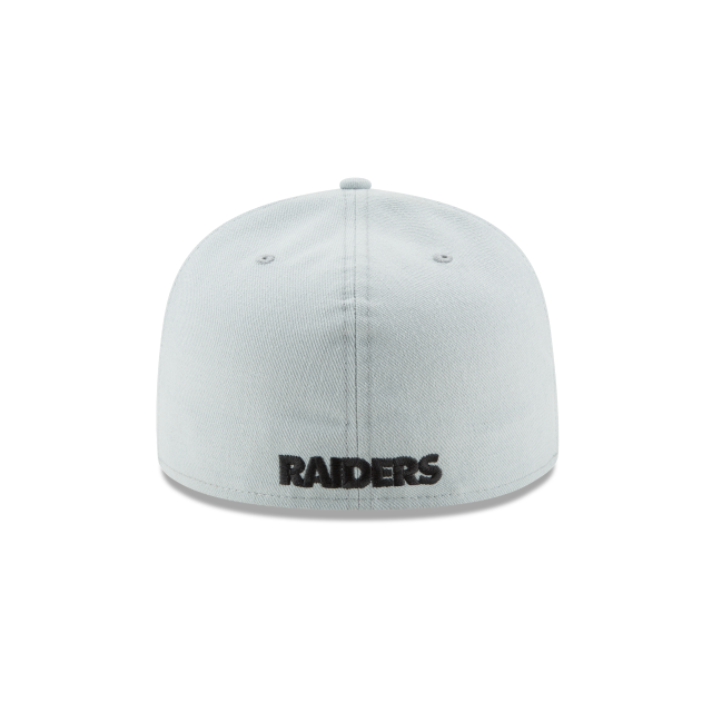 Las Vegas Raiders NFL New Era Men's Snow Grey 59Fifty Team Basic Fitted Hat