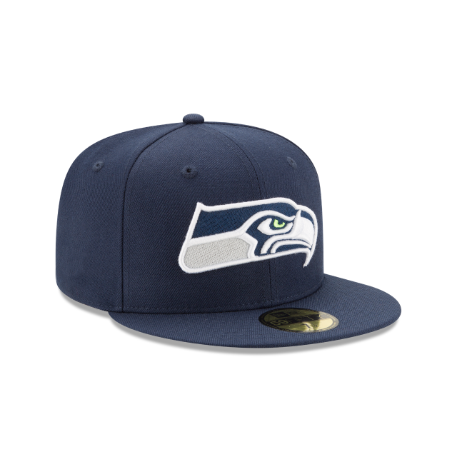 Seattle Seahawks NFL New Era Men's Oceanside Blue 59Fifty Team Basic Fitted Hat