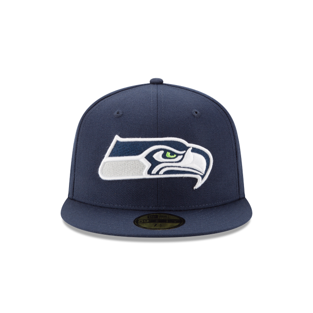 Seattle Seahawks NFL New Era Men's Oceanside Blue 59Fifty Team Basic Fitted Hat