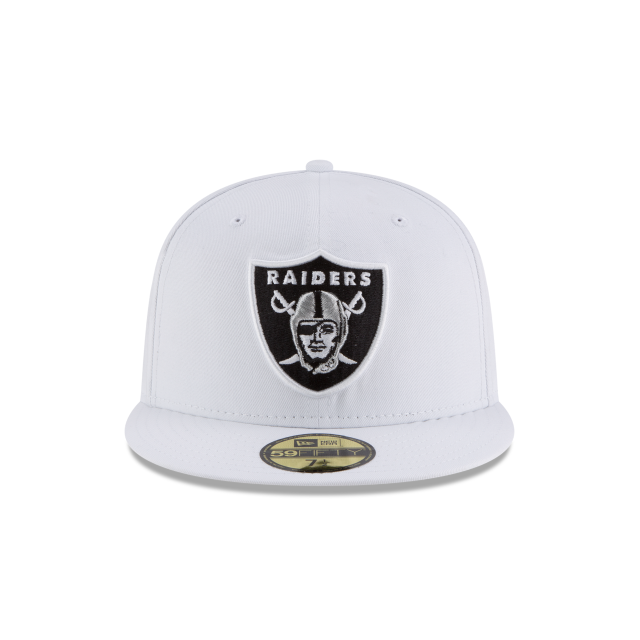 Las Vegas Raiders NFL New Era Casquette ajustée de base blanche 59Fifty Team pour hommes